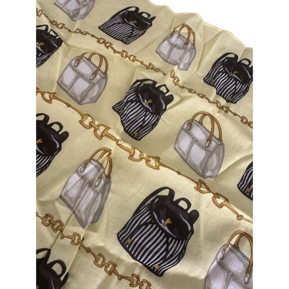 RENOMA Paris Handbag Print 16" x 16" Cotton Scarf - Picture 2 of 7